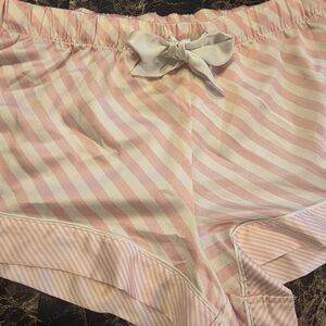 Victoria's Secret Striped Satin Lounge Shorts
